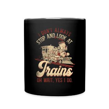 Conducteur de train à vapeur Trainspotting - Mug uni - noir - Devant