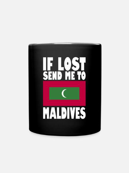 Malediven Flagge Spruch - Tasse einfarbig - Schwarz