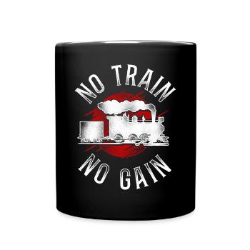 Steam Train Driver Trainspotting - Full Colour Mug - black - Front
