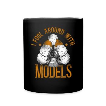 Steam Train Driver Trainspotting - Full Colour Mug - black - Front