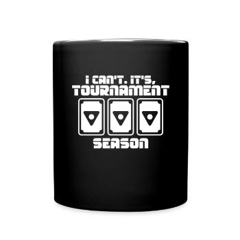 Je ne peux pas c’est les cartes à collectionner de la saison des tournois - Mug uni - noir - Devant