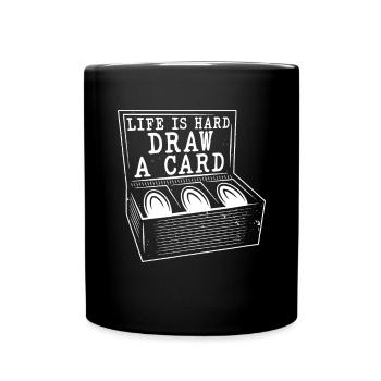 La vie de collectionneur de cartes est difficile à tirer une carte - Mug uni - noir - Devant