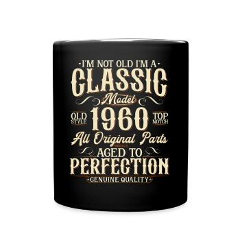 1960 Vintage Born Vintage Cadeau d’anniversaire - Mug uni - noir - Devant