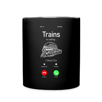 Steam Train Driver Trainspotting - Tasse einfarbig - Schwarz - Vorne