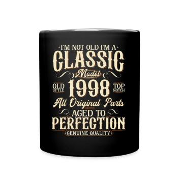 1998 Jahrgang geboren Vintage Geburtstag Geschenk - Tasse einfarbig - Schwarz - Vorne