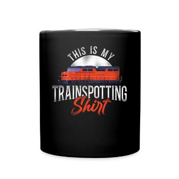Freight Diesel Train Driver - Full Colour Mug - black - Front