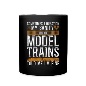 Freight Diesel Train Driver - Full Colour Mug - black - Front