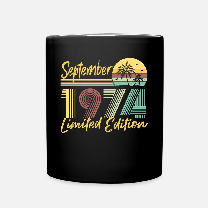 Septembre 1974 Cadeau d’anniversaire en édition limitée - Mug uni - noir
