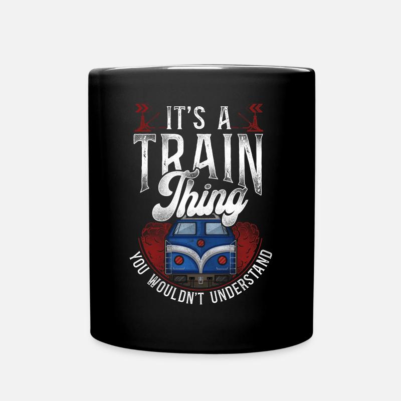 Conducteur de train diesel de marchandises - Mug uni - noir