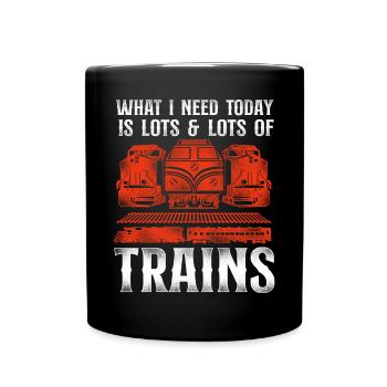 Freight Diesel Train Driver - Full Colour Mug - black - Front