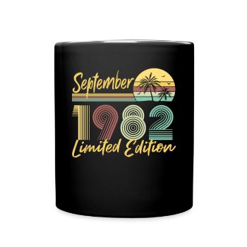 Septembre 1982 Cadeau d’anniversaire en édition limitée - Mug uni - noir - Devant