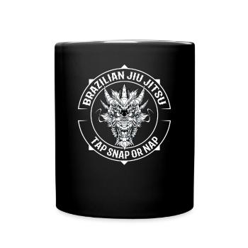 Brasilianisches Jiu Jitsu und Grappling - Jiu - Tasse einfarbig - Schwarz - Vorne