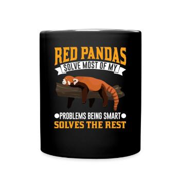 Red Panda Gift Cat Bear Red Panda - Full Colour Mug - black - Front