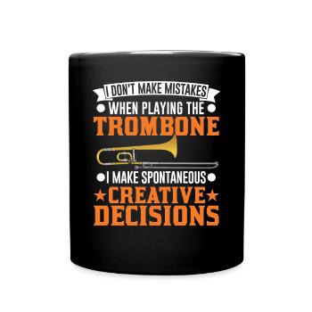 Trombone Creative Decisions Tromboniste - Mug uni - noir - Devant