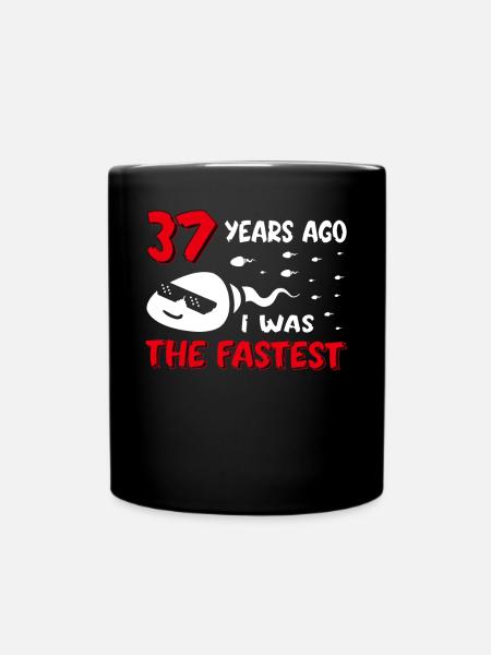 Il y a 37 ans, j’étais le 37e anniversaire le plus rapide - Mug uni - noir