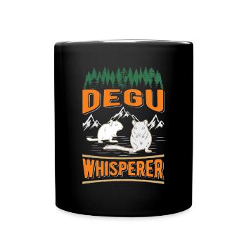 Degu Flüsterer Degu Whisperer - Full Colour Mug - black - Front