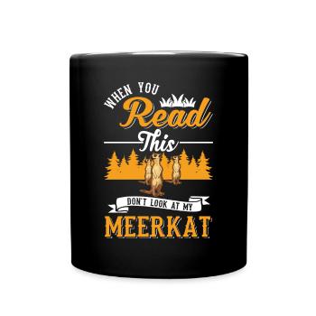 Suricate Cadeau Suricate Suricate - Mug uni - noir - Devant
