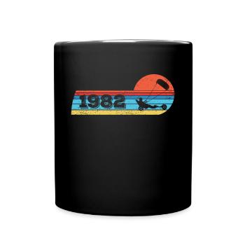 Kite-Strand-Segler né en 1982 Anniversaire - Mug uni - noir - Devant
