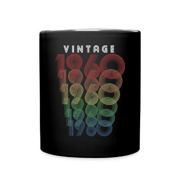 Millésime 1960 Année de naissance 1960 Millésime Anniversaire - Mug uni - noir - Devant