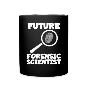 Future Forensic Scientist Investigator Criminology - Full Colour Mug - black - Front
