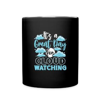 Cloud Watcher Meteorology Meteorologist Cloud - Full Colour Mug - black - Front
