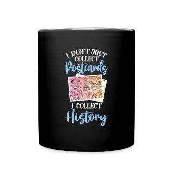 Deltiology I Collect History Deltiologist - Full Colour Mug - black - Front