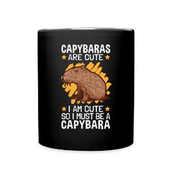 Je suis un Capybara capybara - Mug uni - noir - Devant