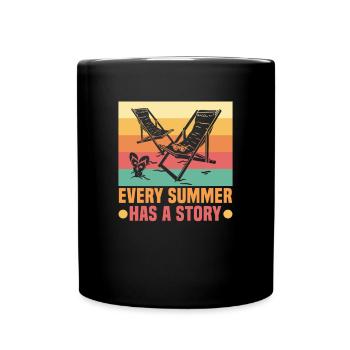 Beach holiday by the sea Design beach motif - Full Colour Mug - black - Front
