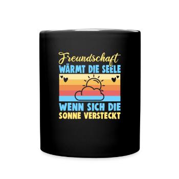 Friendship gift for good friend - Full Colour Mug - black - Front