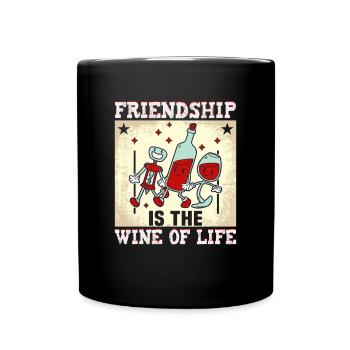 Friendship gift for good friend - Full Colour Mug - black - Front