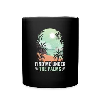 Beach holiday by the sea Design beach motif - Full Colour Mug - black - Front