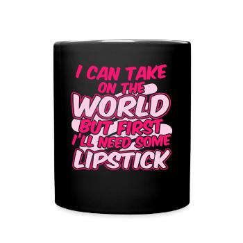 Paint It Black Dark Lipstick Lover - Full Colour Mug - black - Front