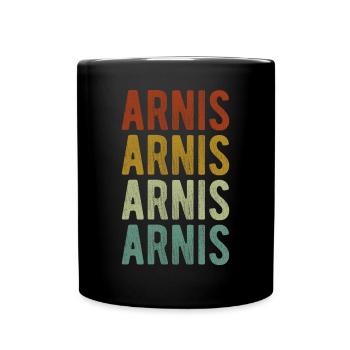 Arnis Stadt Retro Vintage - Tasse einfarbig - Schwarz - Vorne