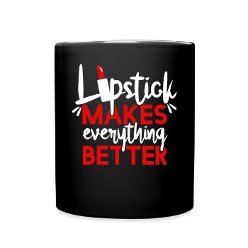 Good Things Happen To Those With Lipgloss - Full Colour Mug - black - Front