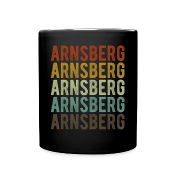 Arnsberg Stadt Retro Vintage - Tasse einfarbig - Schwarz - Vorne