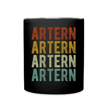 Artern Stadt Retro Vintage - Tasse einfarbig - Schwarz - Vorne