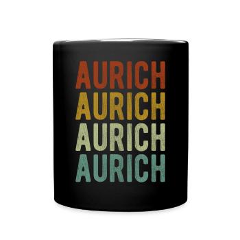 Aurich City Retro Vintage - Full Colour Mug - black - Front