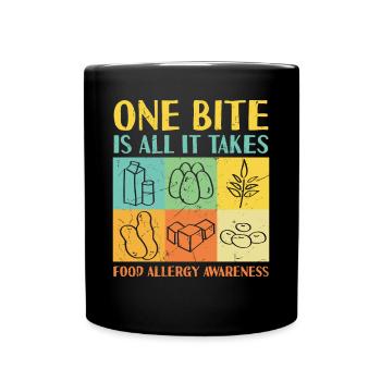 No Nuts Allowed Give Me Chocolate Awareness - Full Colour Mug - black - Front