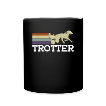 Traber - Pferderennen Trabrennpferd - Tasse einfarbig - Schwarz - Vorne
