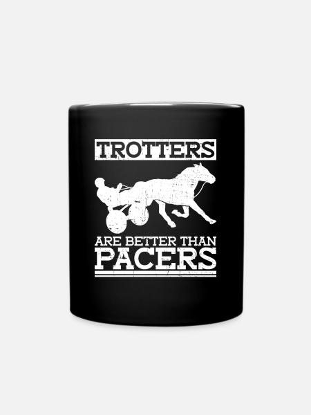 Les trotteurs sont meilleurs que les pacers - courses de chevaux - Mug uni - noir
