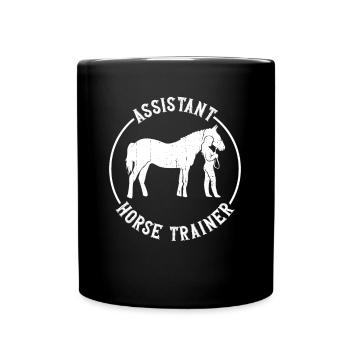 Assistent Pferdetrainer - Pferdetrainer Reiten - Tasse einfarbig - Schwarz - Vorne