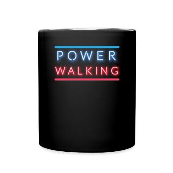 Power Walking Walker Cardio Exercise Fitness - Full Colour Mug - black - Front