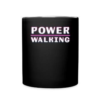 Power Walking Walker Cardio Exercise Fitness - Full Colour Mug - black - Front