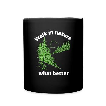 Randonnée dans la nature - Mug uni - noir - Devant