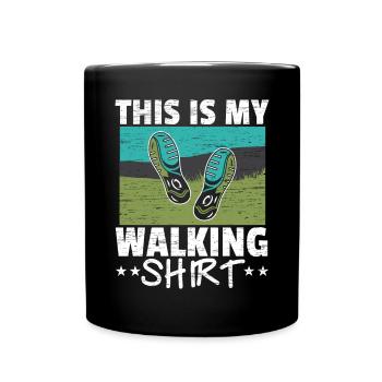 Walker Cardio Übung Fitness Dies ist mein Gehen - Tasse einfarbig - Schwarz - Vorne