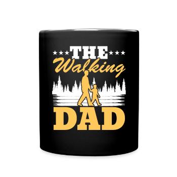 The Walking Dad Walker Cardio Exercise Fathers Day - Full Colour Mug - black - Front