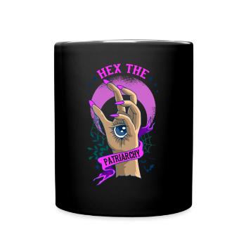 Hex The Patriarchy Feminist pentagramm Hexe - Tasse einfarbig - Schwarz - Vorne