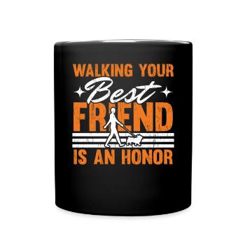 Walking Your Bestfriend Is An Honor Cardio Fitness - Full Colour Mug - black - Front