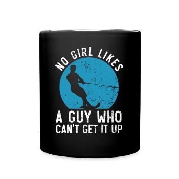 Waterskiing Water Skiing Surface Water Sport Waves - Full Colour Mug - black - Front