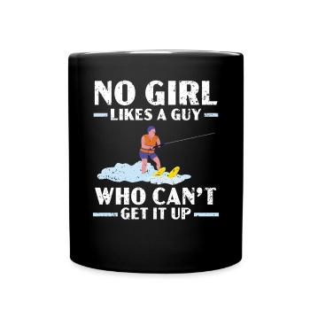 Waterskiing Water Skiing Surface Water Sport Waves - Full Colour Mug - black - Front